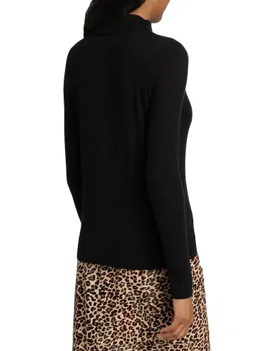 Co Women's Cashmere Turtleneck Sweater - Black - Size Large | Thumbnail 5 Co Women's Cashmere Turtleneck Sweater - Black - Size Large | Thumbnail 5