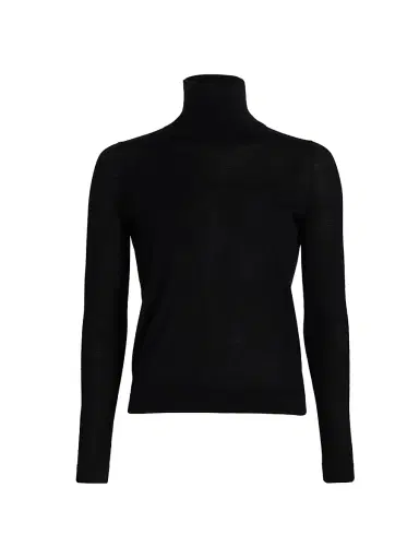 Co Women's Cashmere Turtleneck Sweater - Black - Size Large | Thumbnail 1 Co Women's Cashmere Turtleneck Sweater - Black - Size Large | Thumbnail 1