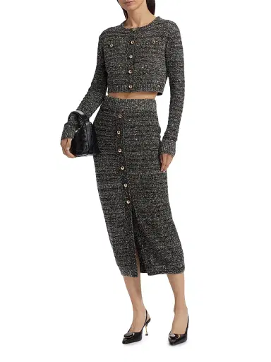 Toccin Women's Miller Sequin Knit Cardigan - Charcoal Multi | Thumbnail 2 Toccin Women's Miller Sequin Knit Cardigan - Charcoal Multi | Thumbnail 2