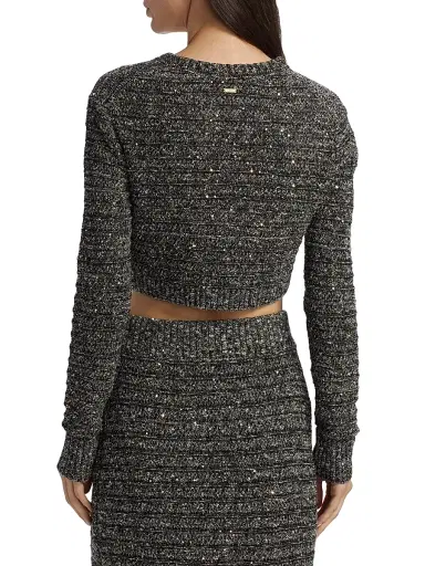 Toccin Women's Miller Sequin Knit Cardigan - Charcoal Multi | Thumbnail 5 Toccin Women's Miller Sequin Knit Cardigan - Charcoal Multi | Thumbnail 5