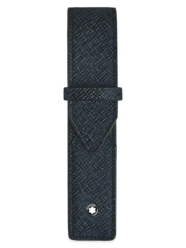 Montblanc Men's Sartorial Embossed Leather Pen Pouch - Blue