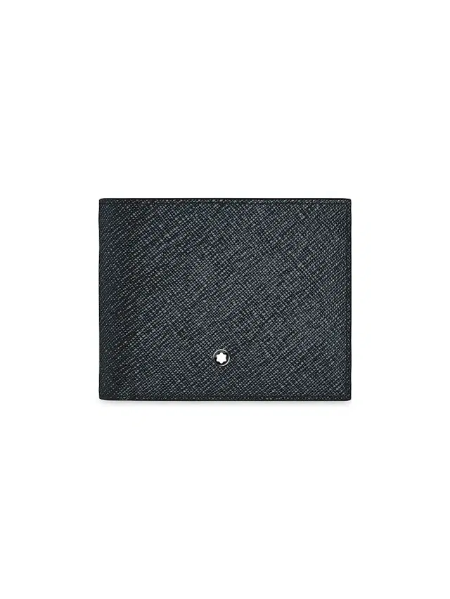 Men's Sartorial Two-Tone Embossed-Leather Bifold Wallet - Blue