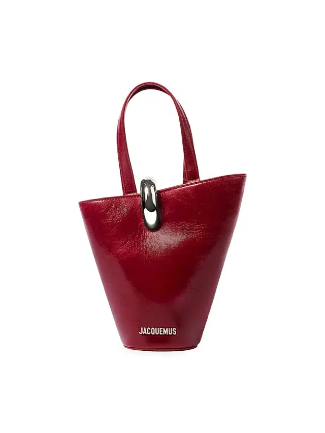 Women's Le Petit Bambola Leather Bucket Bag - Burgundy
