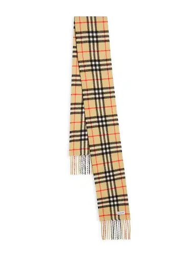 Burberry Men's Check Cashmere Scarf | Thumbnail 1