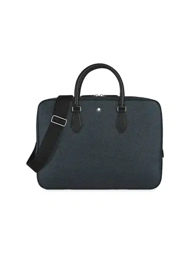 Montblanc Men's Sartorial Leather Document Case - Blue | Thumbnail 1 Montblanc Men's Sartorial Leather Document Case - Blue | Thumbnail 1