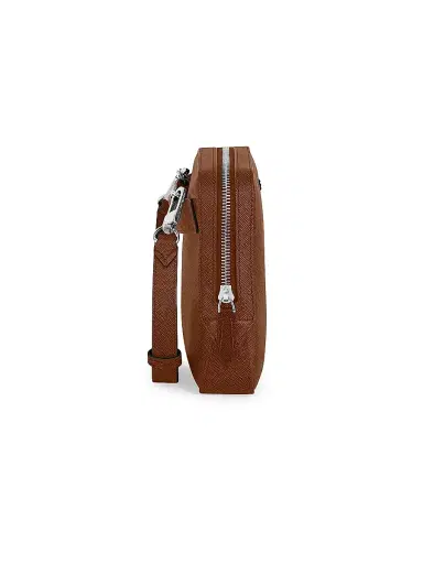 Montblanc Men's Sartorial Mini Leather Crossbody Bag - Brown | Thumbnail 3 Montblanc Men's Sartorial Mini Leather Crossbody Bag - Brown | Thumbnail 3
