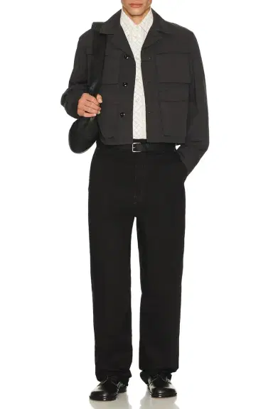 Lemaire Heavy Black Denim Maxi Barrel Workwear Pants | Thumbnail 5 Lemaire Heavy Black Denim Maxi Barrel Workwear Pants | Thumbnail 5
