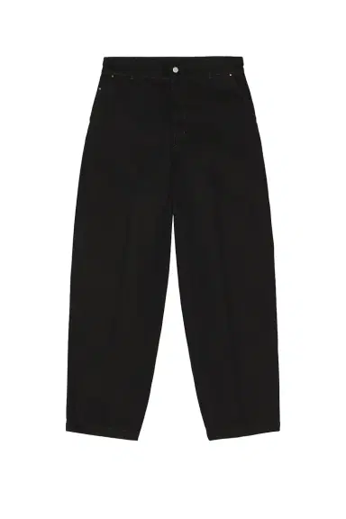 Lemaire Heavy Black Denim Maxi Barrel Workwear Pants | Thumbnail 1 Lemaire Heavy Black Denim Maxi Barrel Workwear Pants | Thumbnail 1