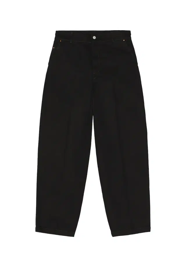 Heavy Black Denim Maxi Barrel Workwear Pants
