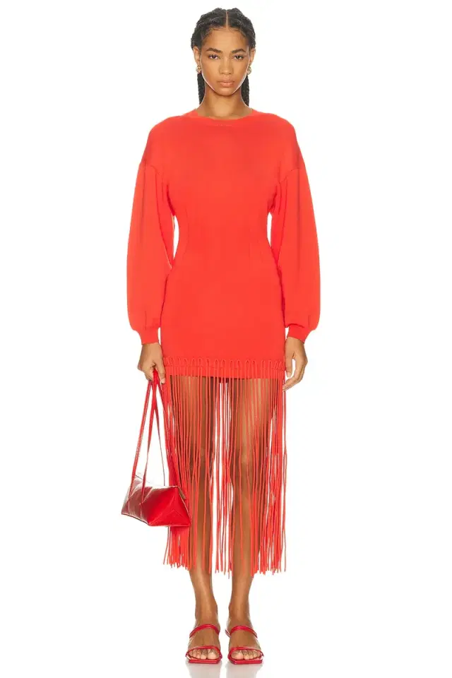 SIMONMILLER Wallis Knit Fringe Dress