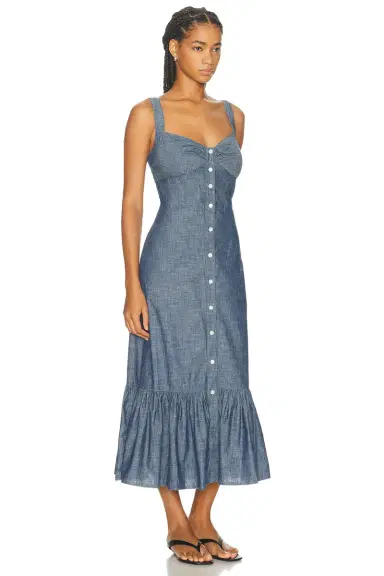 Polo Ralph Lauren Button Front Midi Dress | Thumbnail 2