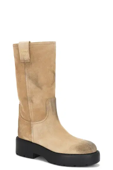 Miu Miu Suede Boot | Thumbnail 2 Miu Miu Suede Boot | Thumbnail 2
