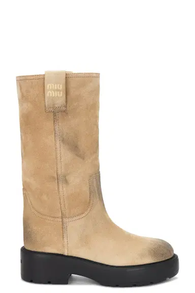 Miu Miu Suede Boot | Thumbnail 1 Miu Miu Suede Boot | Thumbnail 1