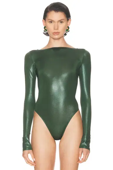 LaPointe Coated Jersey Boatneck Bodysuit | Thumbnail 2