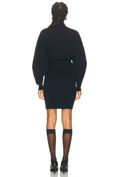 Jean Paul Gaultier Ribbed High Neck Bat Sleeves Lingerie Garter Short Dress | Thumbnail 3 Jean Paul Gaultier Ribbed High Neck Bat Sleeves Lingerie Garter Short Dress | Thumbnail 3