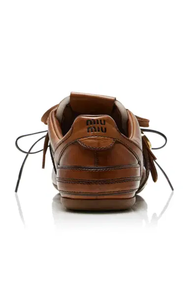 Miu Miu Buckled Leather Sneakers | Thumbnail 6 Miu Miu Buckled Leather Sneakers | Thumbnail 6