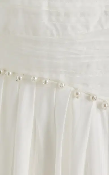 Aje Florence Pearl-Trimmed Cotton Midi Dress | Thumbnail 5