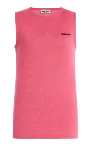 Miu Miu Cashmere-Silk Sleeveless Sweater | Thumbnail 7 Miu Miu Cashmere-Silk Sleeveless Sweater | Thumbnail 7