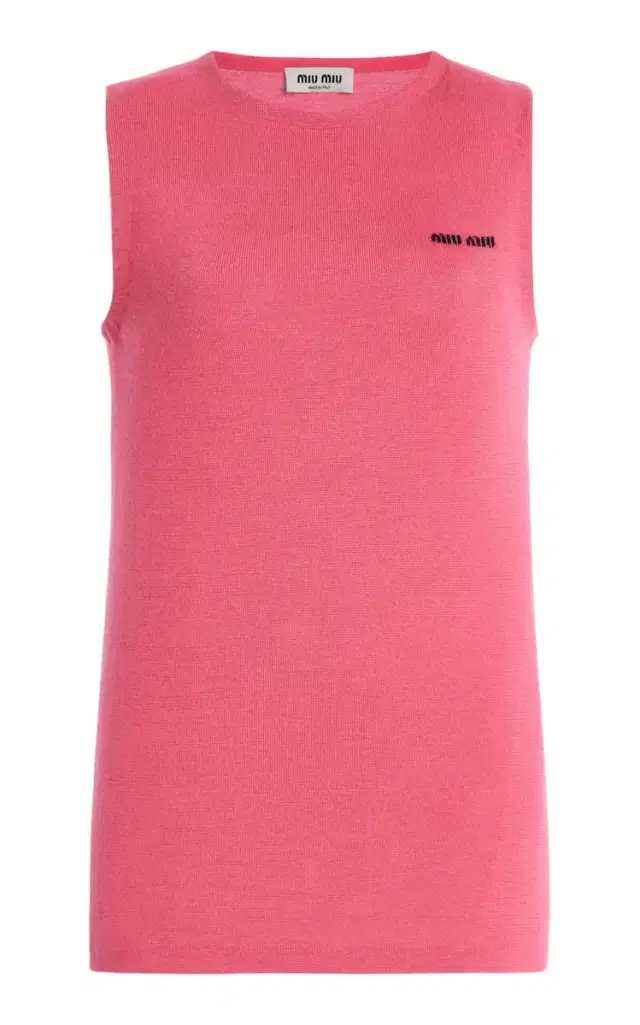 Miu Miu Cashmere-Silk Sleeveless Sweater