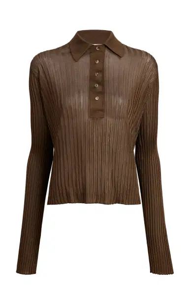 Khaite Vin Ribbed Sheer Top | Thumbnail 3 Khaite Vin Ribbed Sheer Top | Thumbnail 3