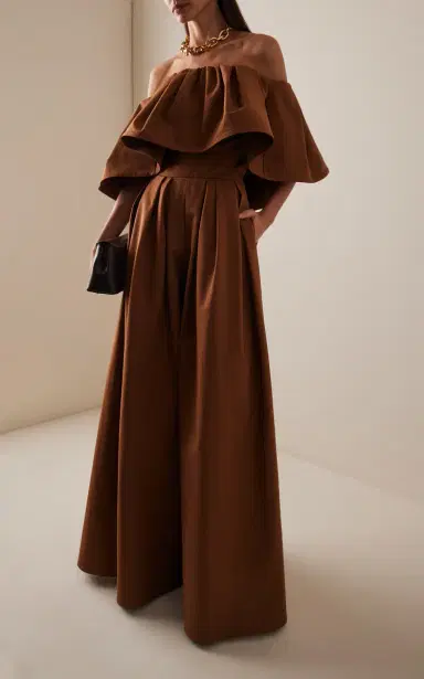 Carolina Herrera Stretch-Cotton Palazzo Pants | Thumbnail 2