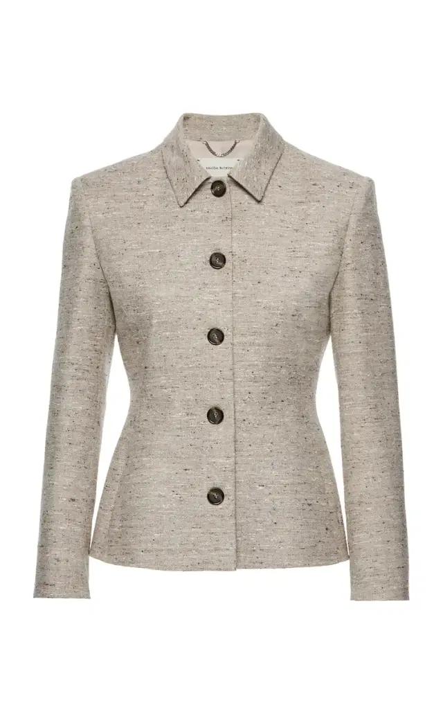 Magda Butrym Silk-Blend Single-Breasted Jacket