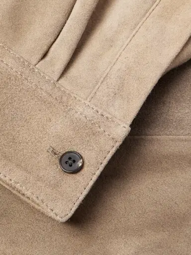 A.PRESSE Distressed Suede Shirt Jacket - Men | Thumbnail 6