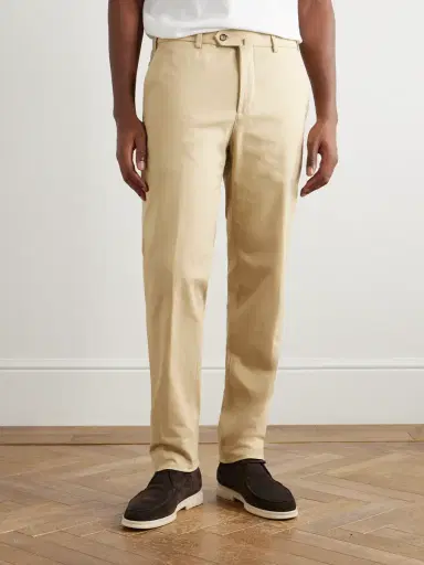 Loro Piana Carlo Hyannis Tapered Cotton-Blend Trousers - Men | Thumbnail 3 Loro Piana Carlo Hyannis Tapered Cotton-Blend Trousers - Men | Thumbnail 3