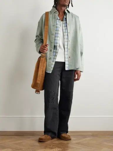 Loewe Wide-Leg Logo-Embroidered Jeans - Men | Thumbnail 2 Loewe Wide-Leg Logo-Embroidered Jeans - Men | Thumbnail 2