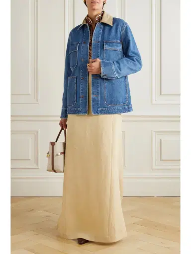 Loro Piana Dean Corduroy-trimmed Denim Jacket | Thumbnail 2