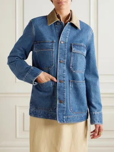 Loro Piana Dean Corduroy-trimmed Denim Jacket | Thumbnail 3