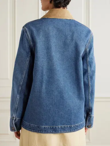 Loro Piana Dean Corduroy-trimmed Denim Jacket | Thumbnail 4
