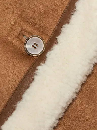 dh New York Women's Athena Faux Shearling-Trimmed Vest - Camel Combo | Thumbnail 7