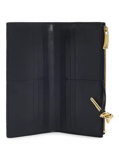 Bottega Veneta Women's Intrecciato Leather Wallet - Midnight Muse Brass | Thumbnail 2 Bottega Veneta Women's Intrecciato Leather Wallet - Midnight Muse Brass | Thumbnail 2