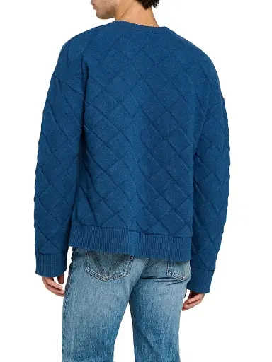 Bottega Veneta Men's Intrecciato 3D Wool-Blend Knit Sweater | Thumbnail 5 Bottega Veneta Men's Intrecciato 3D Wool-Blend Knit Sweater | Thumbnail 5