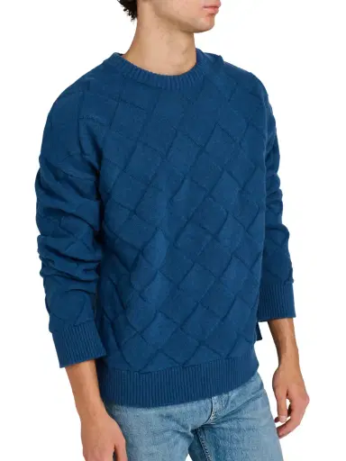 Bottega Veneta Men's Intrecciato 3D Wool-Blend Knit Sweater | Thumbnail 6 Bottega Veneta Men's Intrecciato 3D Wool-Blend Knit Sweater | Thumbnail 6