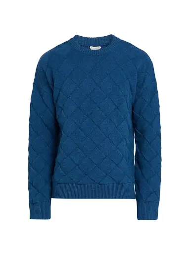 Bottega Veneta Men's Intrecciato 3D Wool-Blend Knit Sweater | Thumbnail 1 Bottega Veneta Men's Intrecciato 3D Wool-Blend Knit Sweater | Thumbnail 1