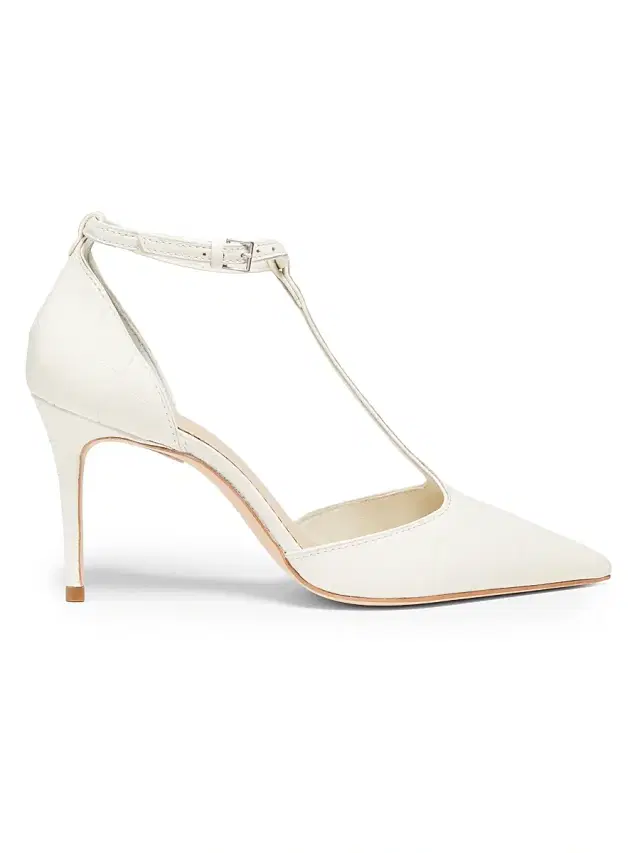 Cinq à Sept Women's Clara Croco 85MM Leather T-Strap Pumps -