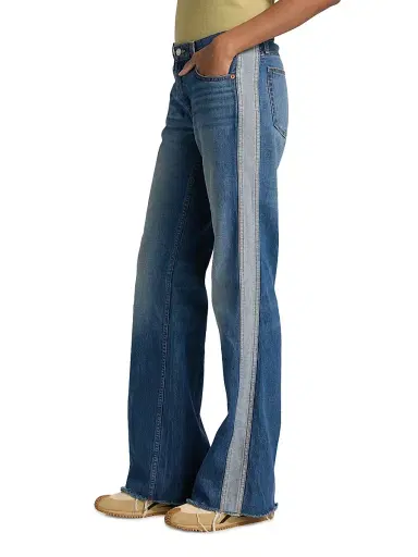 Re/done Women's Track Californian Straight-Leg Jeans - Viper Blue | Thumbnail 4 Re/done Women's Track Californian Straight-Leg Jeans - Viper Blue | Thumbnail 4