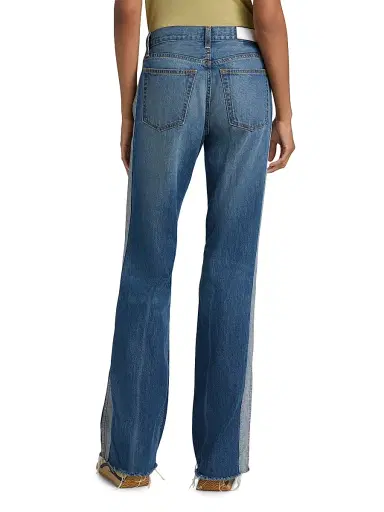 Re/done Women's Track Californian Straight-Leg Jeans - Viper Blue | Thumbnail 5 Re/done Women's Track Californian Straight-Leg Jeans - Viper Blue | Thumbnail 5