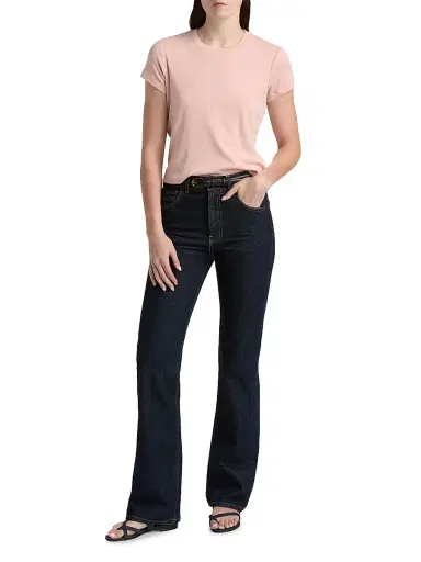 AG Jeans Women's Sadie Crewneck T-Shirt - Sparkling Rose - Size XS | Thumbnail 2