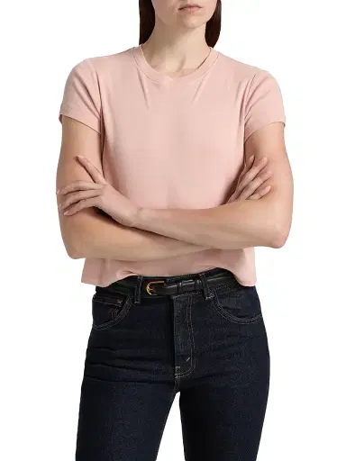 AG Jeans Women's Sadie Crewneck T-Shirt - Sparkling Rose - Size XS | Thumbnail 3