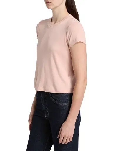 AG Jeans Women's Sadie Crewneck T-Shirt - Sparkling Rose - Size XS | Thumbnail 4
