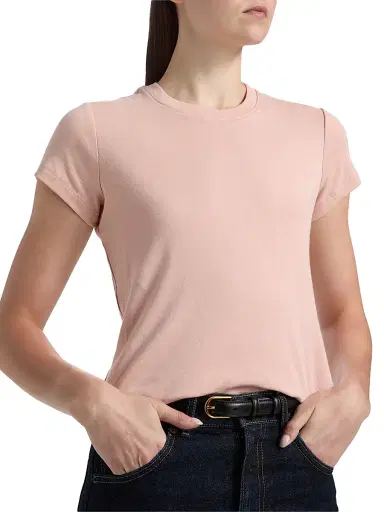 AG Jeans Women's Sadie Crewneck T-Shirt - Sparkling Rose - Size XS | Thumbnail 6