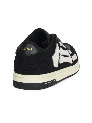 Amiri Women's Bouclé Skel Top Low-Top Sneakers - Black | Thumbnail 3 Amiri Women's Bouclé Skel Top Low-Top Sneakers - Black | Thumbnail 3