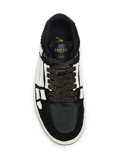 Amiri Women's Bouclé Skel Top Low-Top Sneakers - Black | Thumbnail 4 Amiri Women's Bouclé Skel Top Low-Top Sneakers - Black | Thumbnail 4