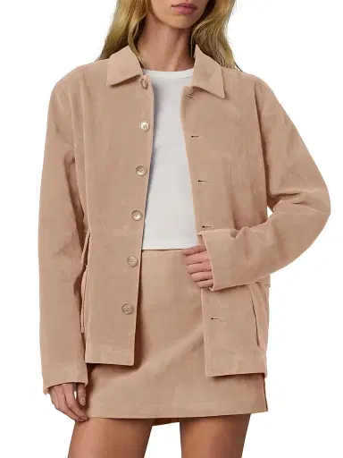 Joe's Jeans Women's Faux-Suede Chore Coat | Thumbnail 3