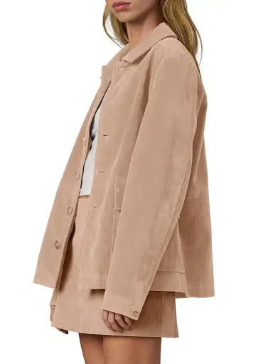 Joe's Jeans Women's Faux-Suede Chore Coat | Thumbnail 4