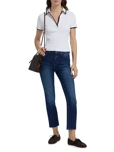 L'Agence Women's Celestia Cropped Ultra High-Rise Slim-Straight Jeans | Thumbnail 2 L'Agence Women's Celestia Cropped Ultra High-Rise Slim-Straight Jeans | Thumbnail 2