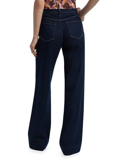 L'AGENCE Women's Nolan Patch Pocket Wide-Leg Jeans - Koval | Thumbnail 5